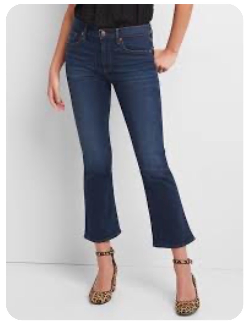 Gap 29R Crop Flare High Rise Jeans